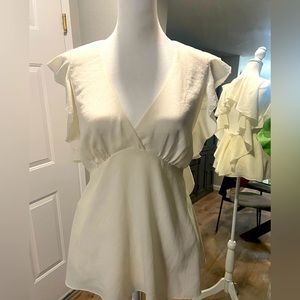 New BCBG ruffled blouse